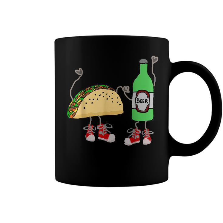 Smilealot Funny Taco And Beer Food Cartoon  Coffee Mug