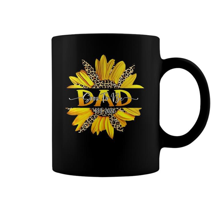 Soon To Be Dad 2021 Leopard Print First Time Dad Father Day Coffee Mug