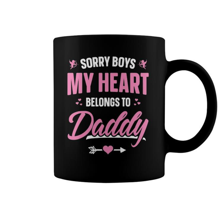 Sorry Boys My Heart Belongs To Daddy  Girls Valentine Coffee Mug