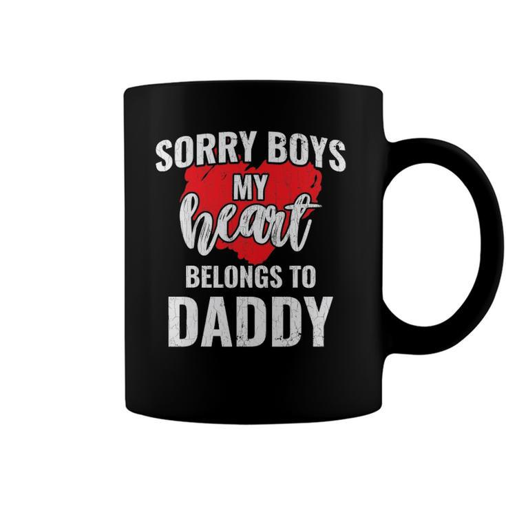 Sorry Boys My Heart Belongs To Daddy Kids Valentines Gift Coffee Mug
