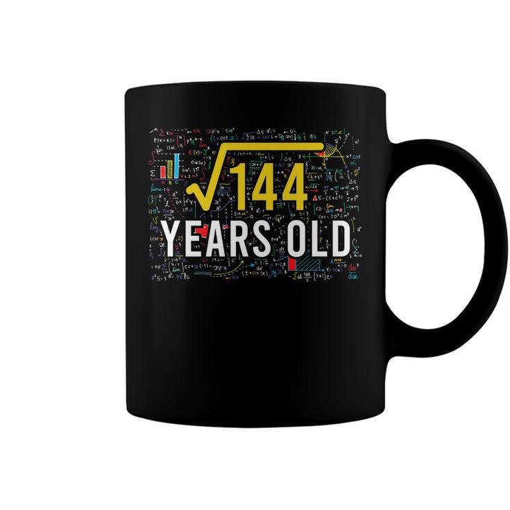 Square Root Of 144 12 Years Old 12Th Birthday Math Lovers   Coffee Mug