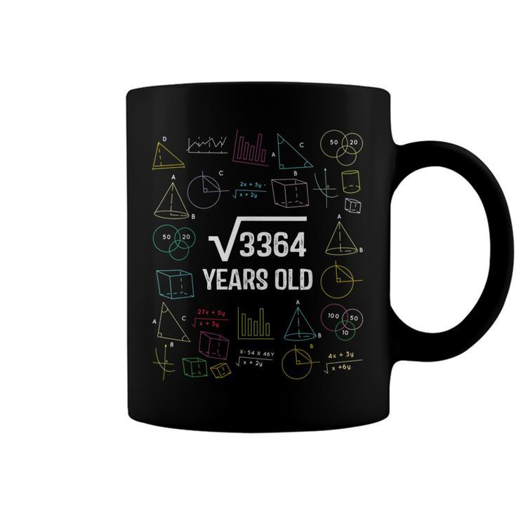 Square Root Of 3364 Cool Fifty Eight Years Old 58Th Birthday  Coffee Mug