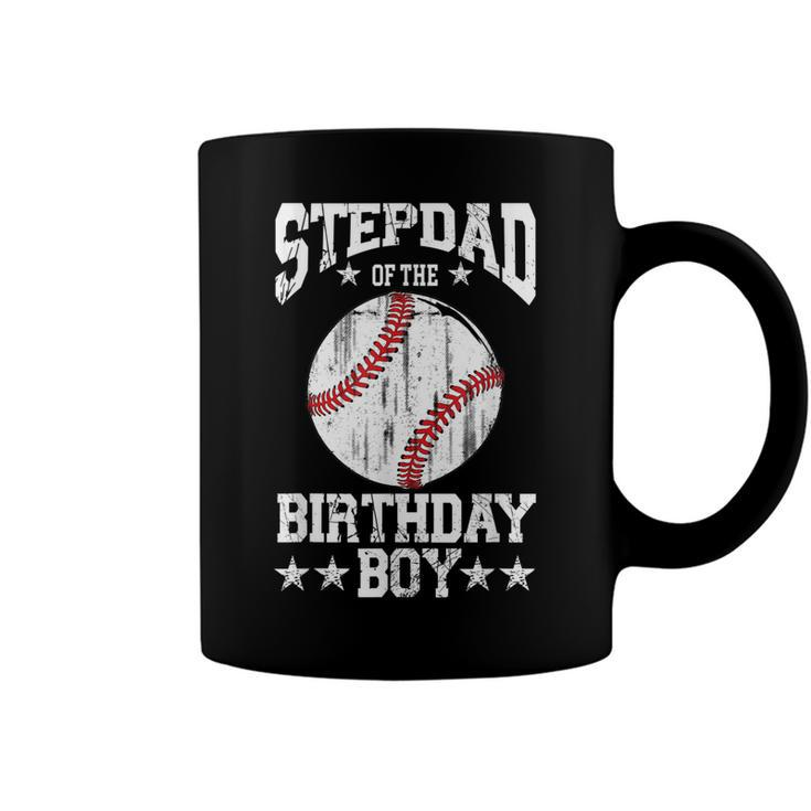 Stepdad Of The Birthday Boy Baseball Lover Vintage Retro  Coffee Mug