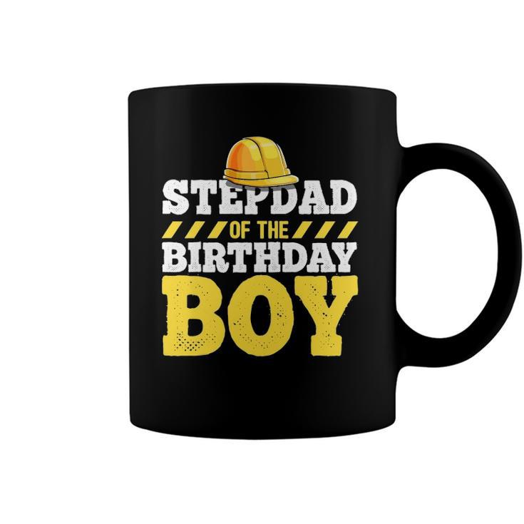 Stepdad Of The Birthday Boy Construction Hat Birthday Party Coffee Mug
