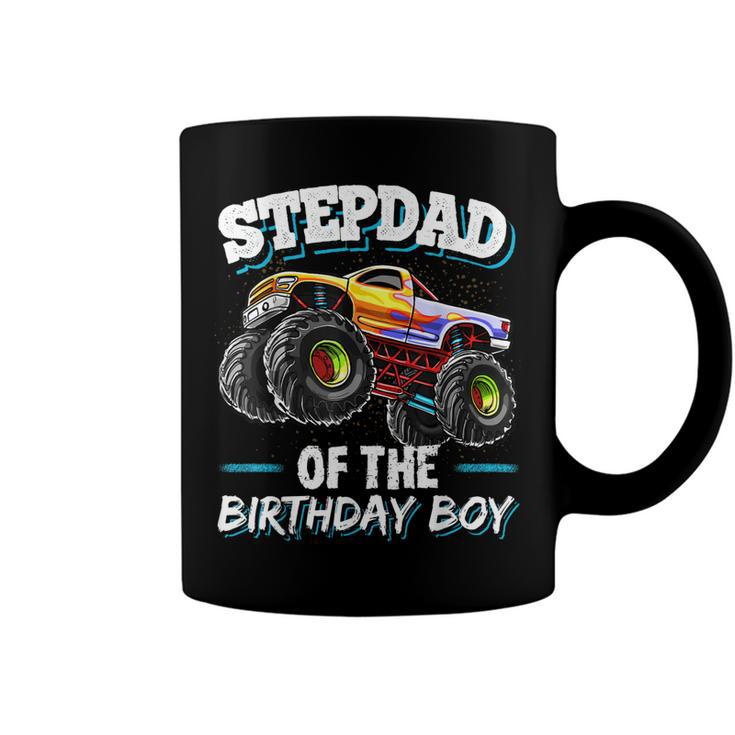 Stepdad Of The Birthday Boy Matching Family Monster Truck  Coffee Mug