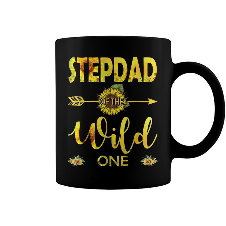 Stepdad Of The Wild One-1St Birthday Sunflower Outfit  Coffee Mug