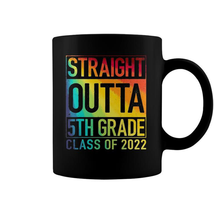Straight Outta 5Th Grade Class Of 2022 Graduation Rainbow Coffee Mug
