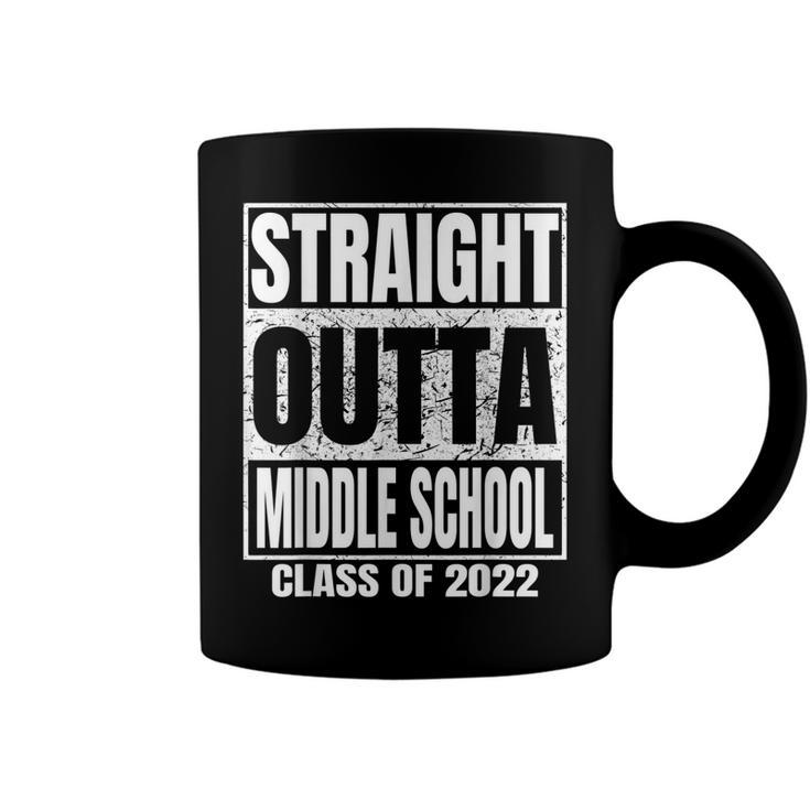 Straight Outta Middle School Graduation Class 2022 Funny  Coffee Mug