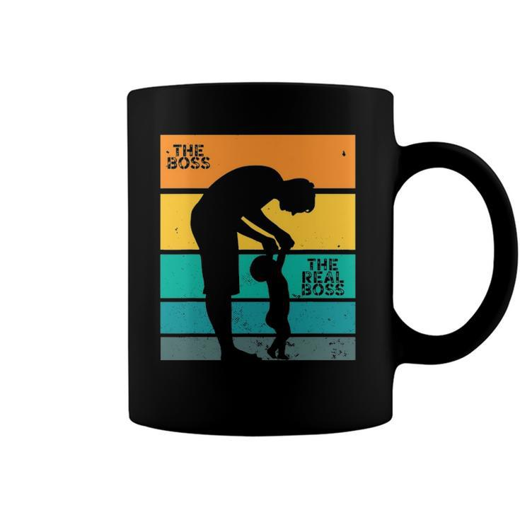 The Boss The Real Boss – Father Son Daughter Matching Dad Coffee Mug
