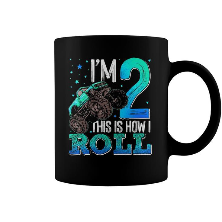 This Is How I Roll 2 Years Old Monster Truck 2Nd Birthday Coffee Mug