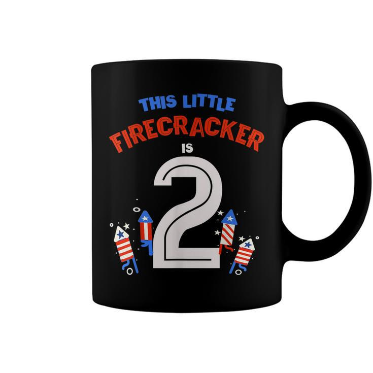 This Little Firecracker Is 2 Bang 4Th July 2Nd Birthday 2020  Coffee Mug