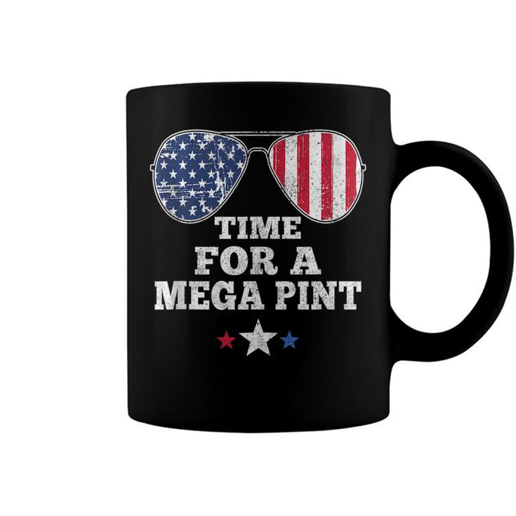 Time For A Mega Pint Funny 4Th Of July Patriotic Sunglasses  Coffee Mug