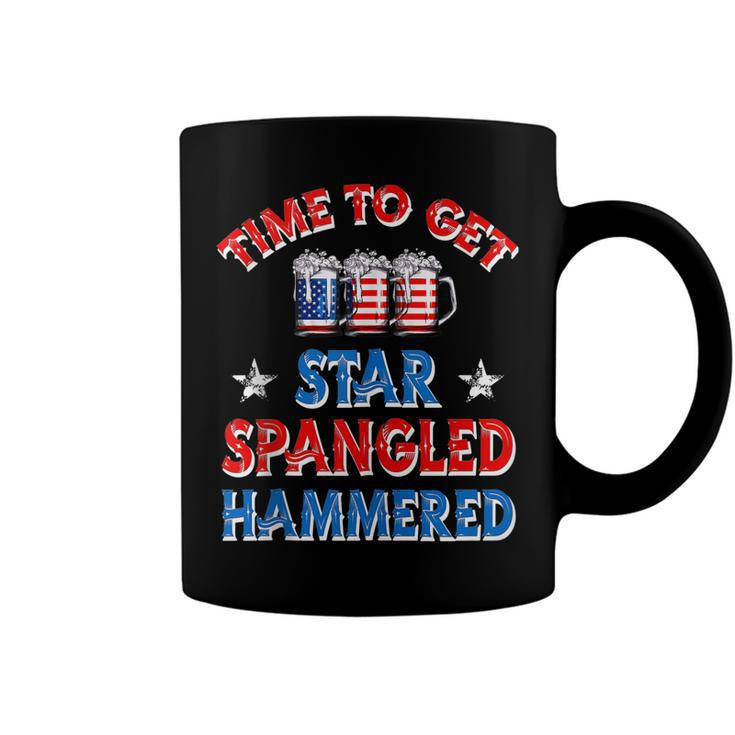 Time To Get Star Spangled Hammered 4Th Of July Beer Western  Coffee Mug