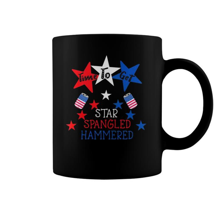 Time To Get Star Spangled Hammered 4Th Of July Drinking Gift  Coffee Mug