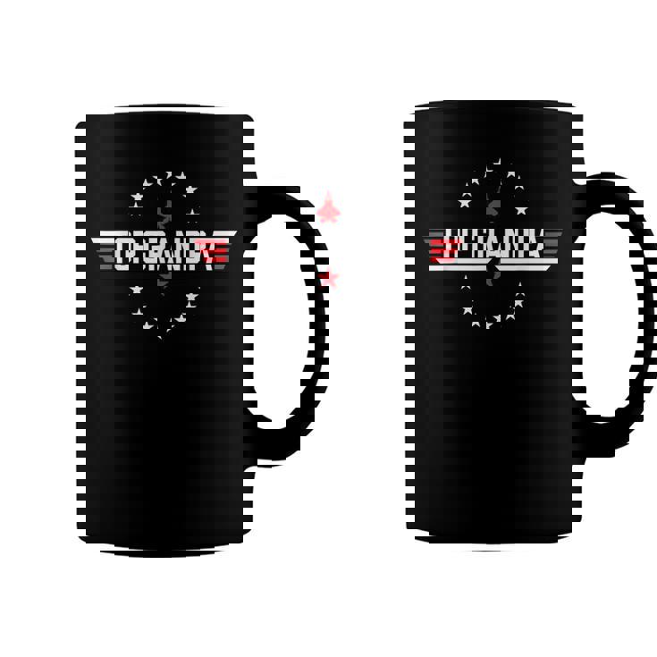 Top Grandpa Birthday Gun Jet Fathers Day Funny 80S Dad  Coffee Mug