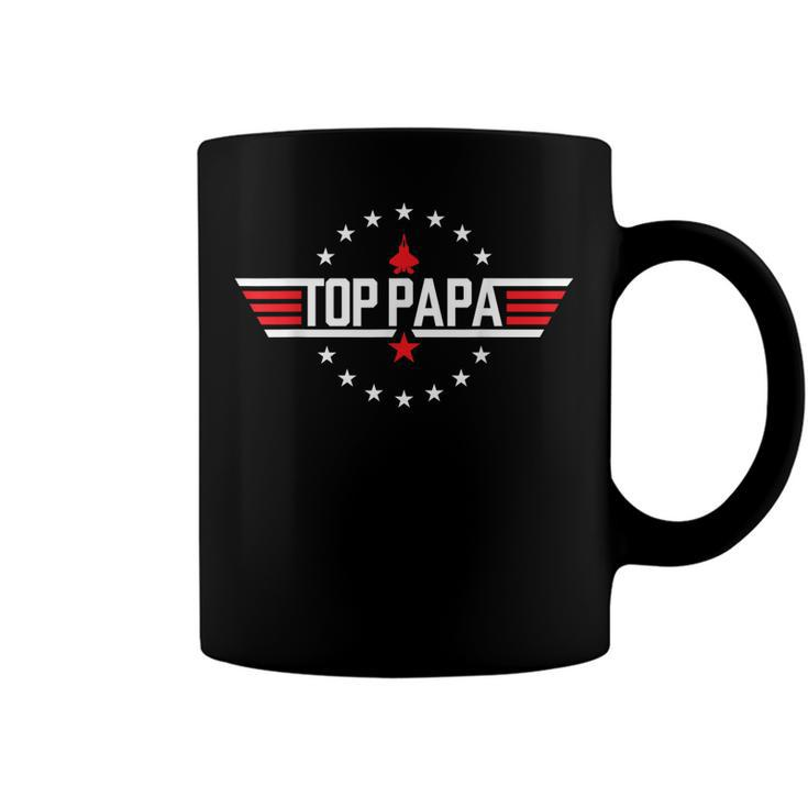 Top Papa Birthday Gun Jet Fathers Day Funny 80S Father Air  Coffee Mug