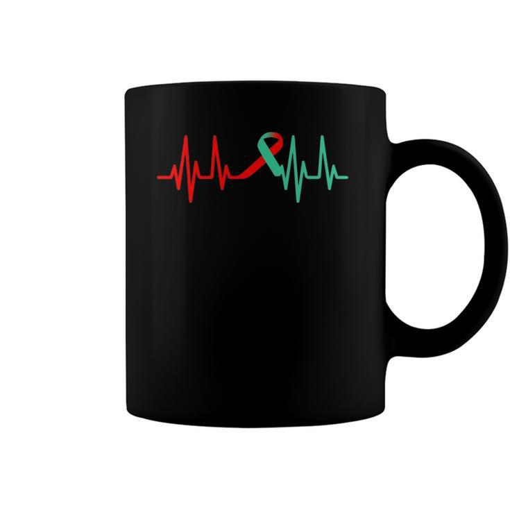 Transplant Recipient Heartbeat - Saved By An Organ Donor  Coffee Mug