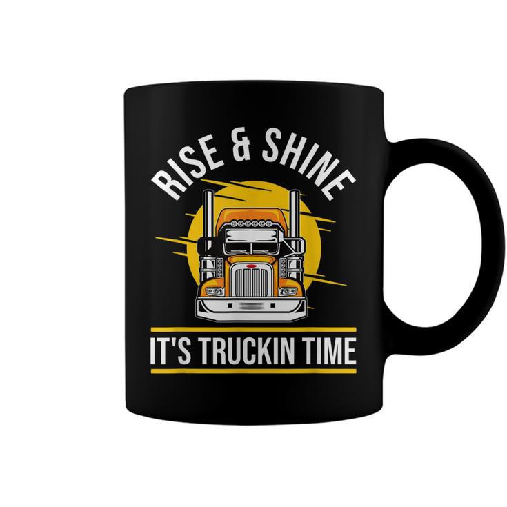 Trucker - 18 Wheeler Freighter Truck Driver  Coffee Mug