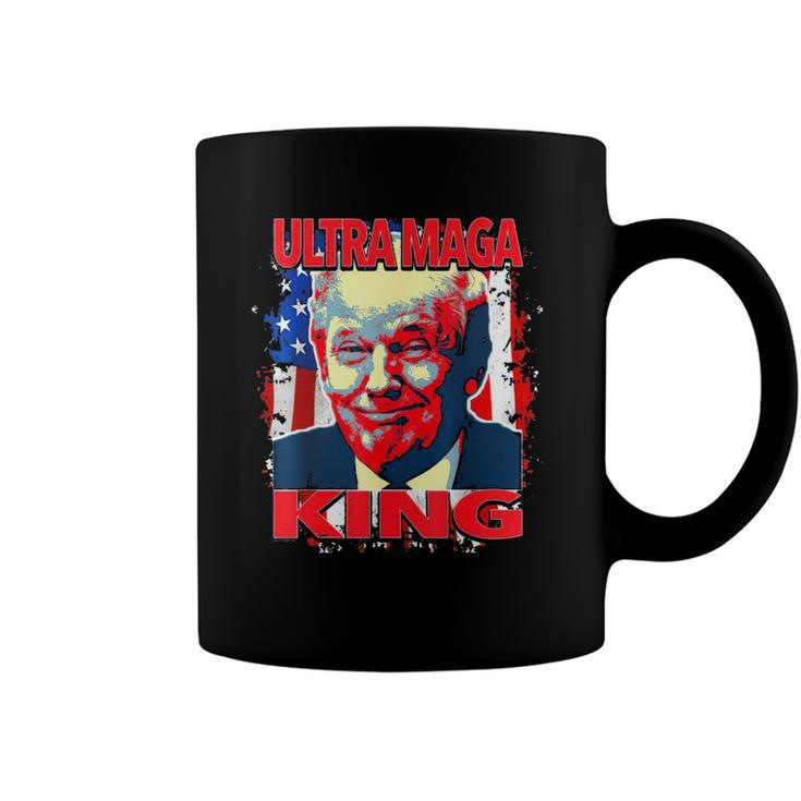 Trump President Ultra Maga King American Flag Coffee Mug