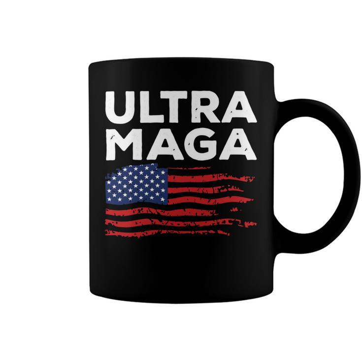 Ultra Maga Proud American Distressed Flag Patriotic Coffee Mug