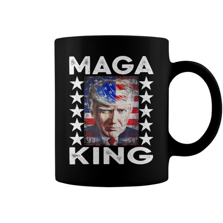 Ultra Mega King Trump Vintage American Us Flag Anti Biden    Coffee Mug