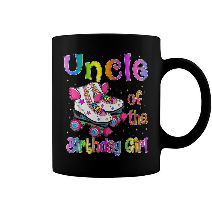 Uncle Birthday Girl Rolling Skate Birthday Family Party  Coffee Mug