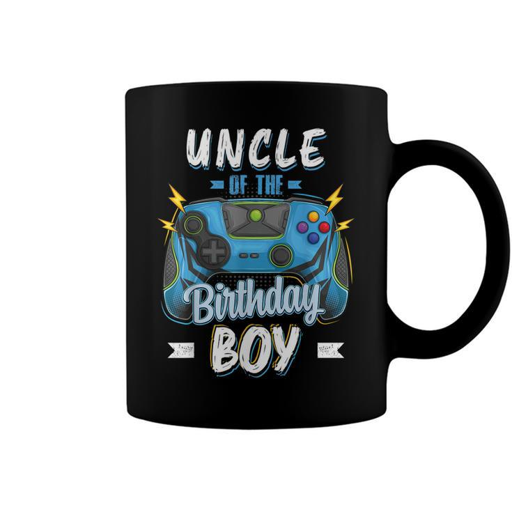 Uncle Of The Birthday Boy Matching Family Video Gamer Party  Coffee Mug