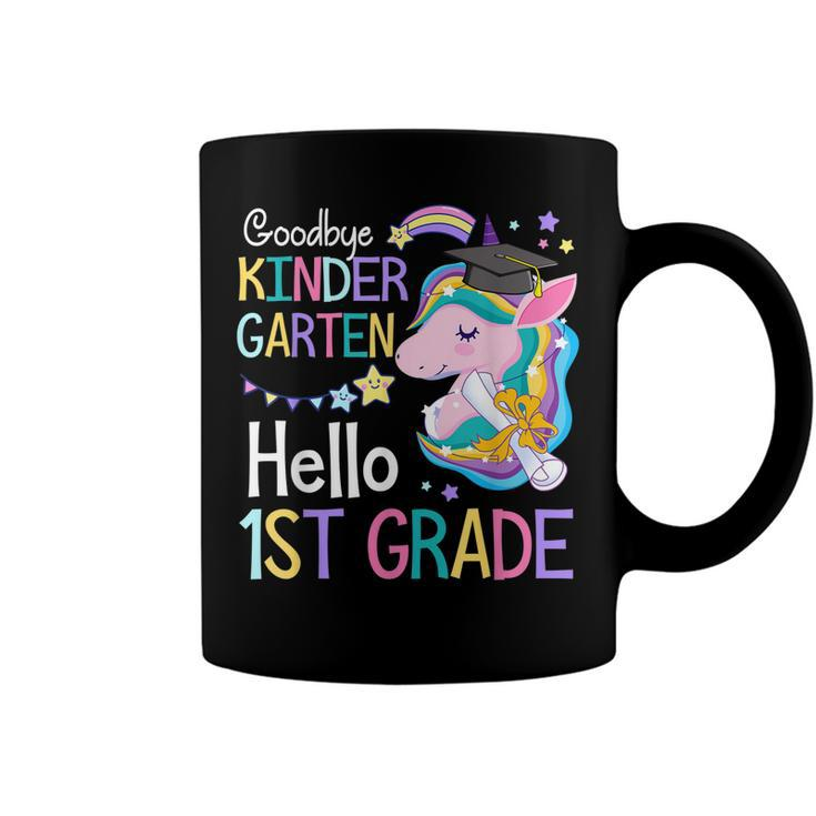 Unicorn Girl Goodbye Kindergarten Hello 1St Grade Graduation  Coffee Mug
