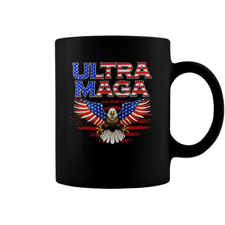 Us Bald Eagles Ultra Maga American Flag Patriotic Coffee Mug
