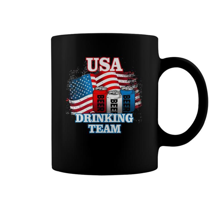 Usa Drinking Team Flag Beer Lovers Coffee Mug