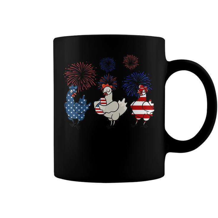 Usa Flag Chicken Fireworks Patriotic 4Th Of July  Coffee Mug