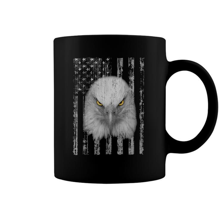 Usa Flag With American Bald Eagle Eyes  Patriotic Tee Coffee Mug