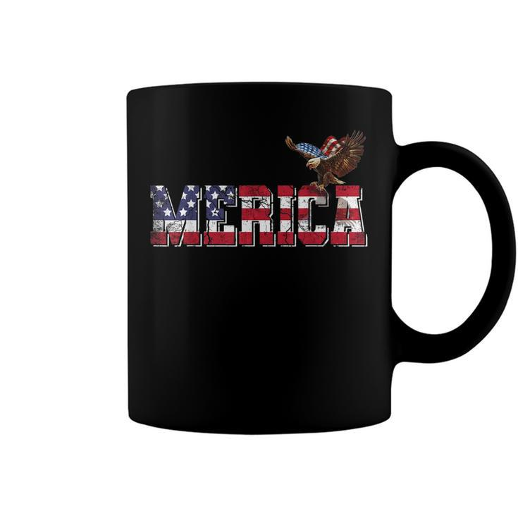 Usa Us American Flag Patriotic 4Th Of July Bald Eagle Merica  Coffee Mug