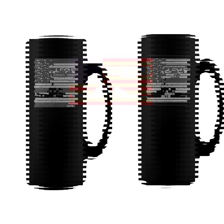 Uss Cole Ddg 67 Destroyer Ship Usa American Flag Coffee Mug
