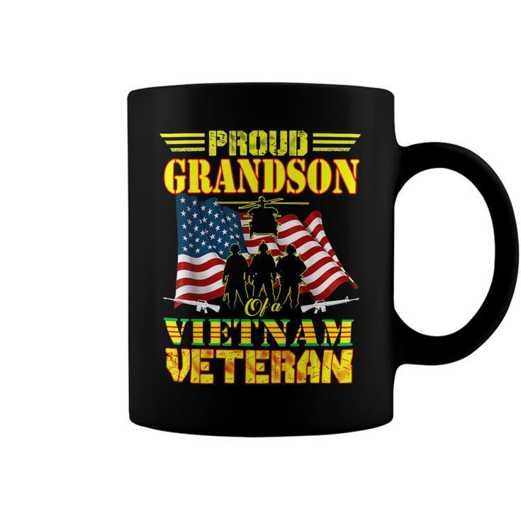 Veteran Veterans Day Proud Grandson Of A Vietnam Veteran For 142 Navy Soldier Army Military Coffee Mug