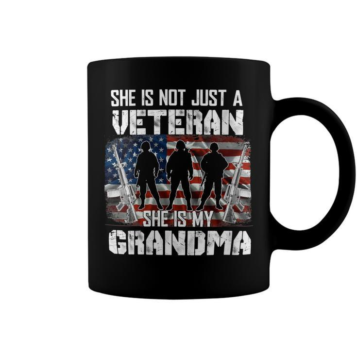 Veteran Veterans Day Womens Veteran She Is My Grandma American Flag Veterans Day 333 Navy Soldier Army Military Coffee Mug