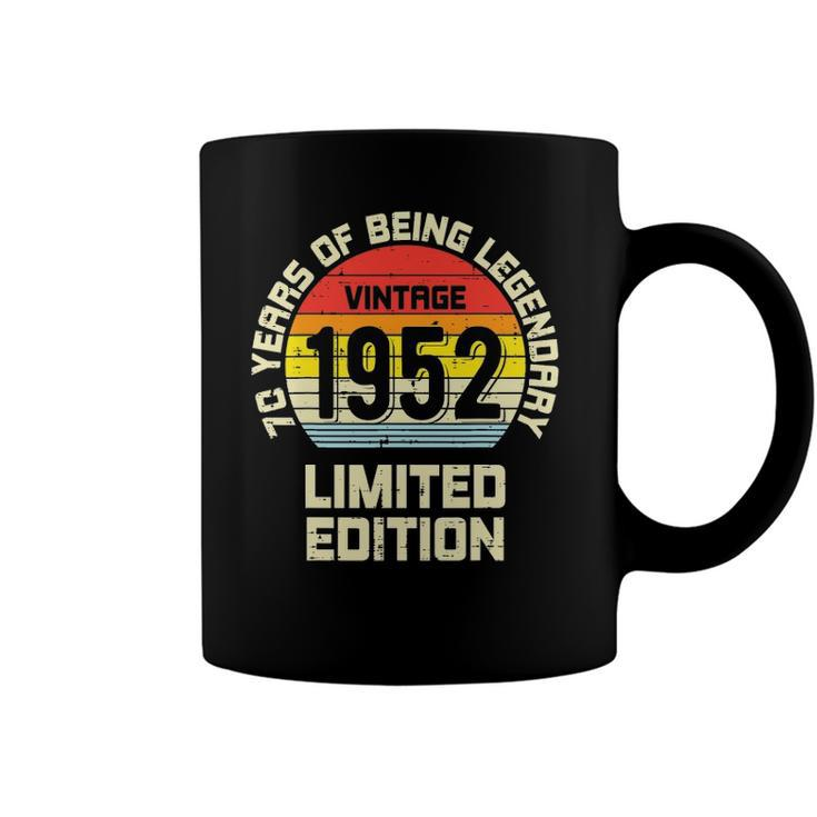 Vintage 1952 70 Years Legendary Limited Edition Birthday Coffee Mug
