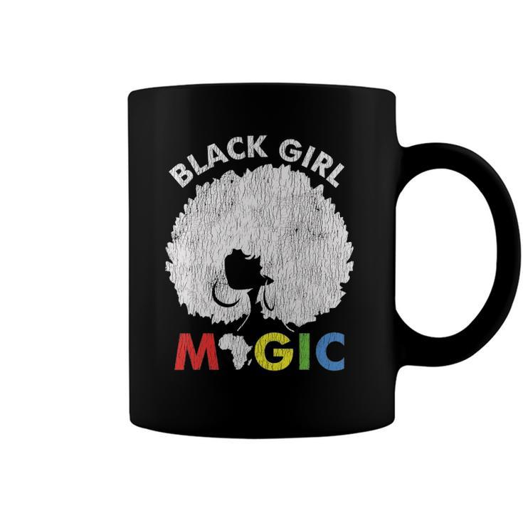 Vintage African Afro Black Girl Magic Pride Melanin Woman Coffee Mug