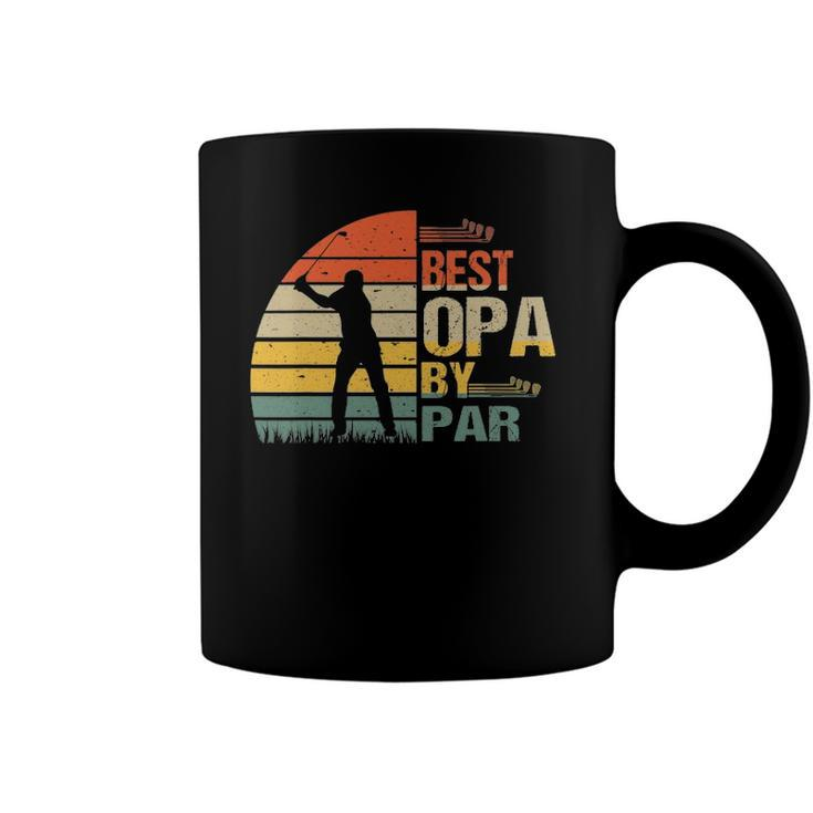 Vintage Best Opa By Par Golf Gift Men Fathers Day Coffee Mug