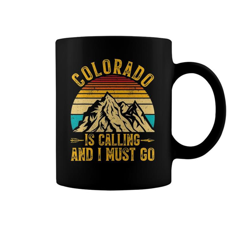 Vintage Colorado Is Calling And I Must Go Distressed Retro Coffee Mug