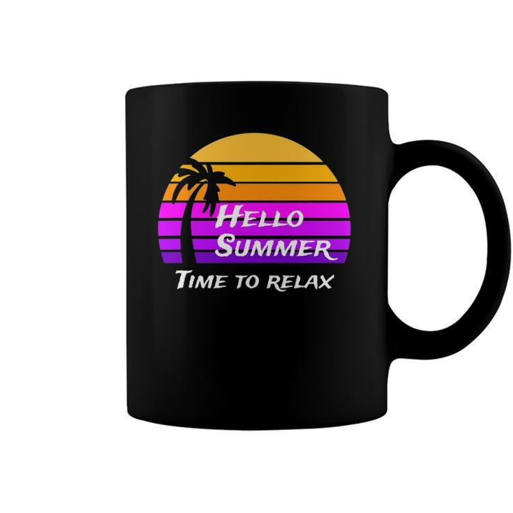Vintage Hello Summer Its Time To Relax Coffee Mug