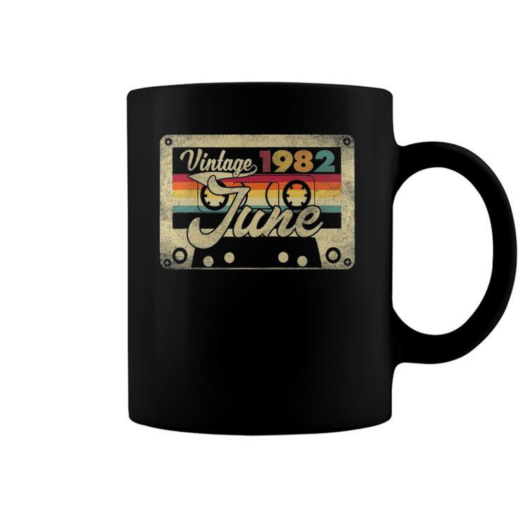 Vintage June 1982 40Th Birthday Gift 40 Years Old Retro Coffee Mug