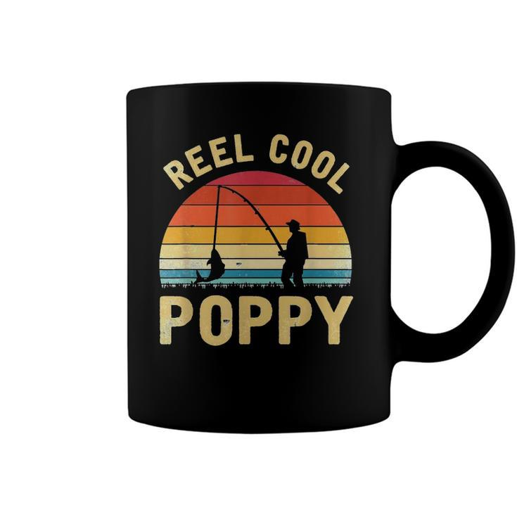 Vintage Reel Cool Poppy Fish Fishing Fathers Day Gift Classic Coffee Mug