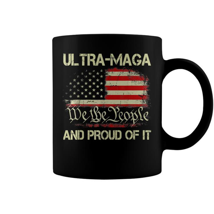Vintage Ultra Maga And Proud Of It We The People Usa Flag  Coffee Mug