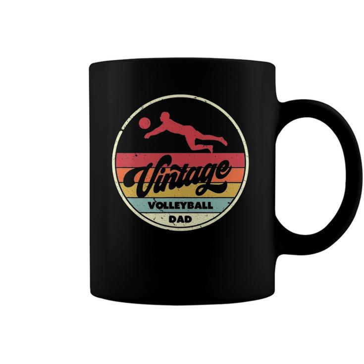 Vintage Volleyball Dad  Retro Style Coffee Mug