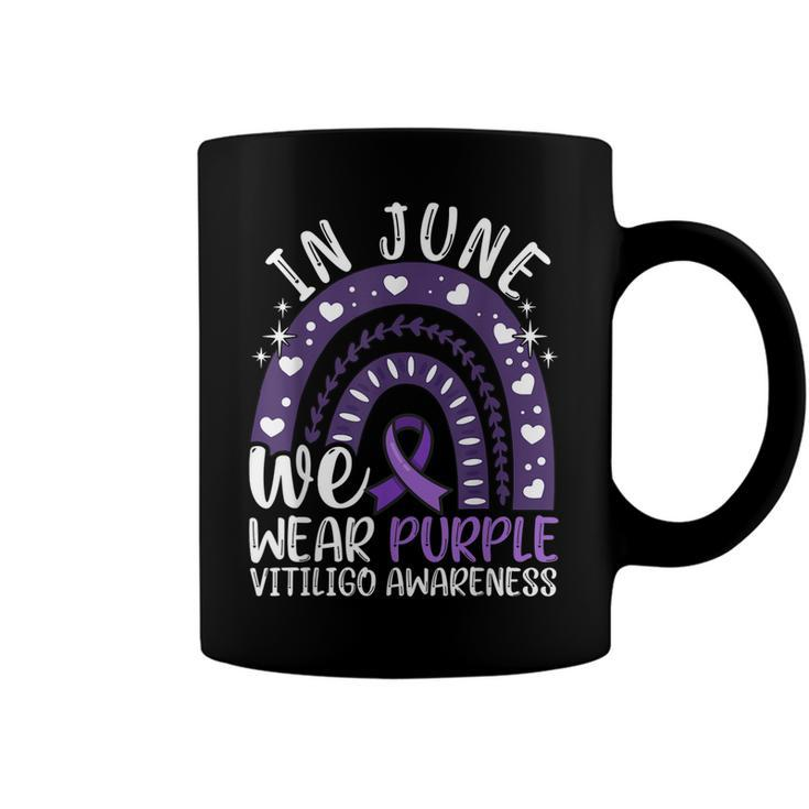 Vitiligo Awareness  In June We Wear Purple Ribbon  Coffee Mug
