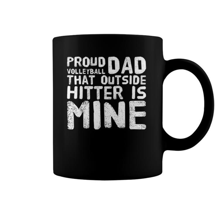 Volleyball Dad Of Outside Hitter Fathers Day Gift Coffee Mug