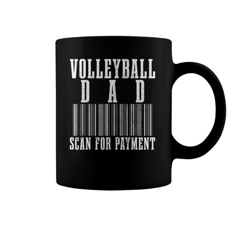 Volleyball Dad Scan For Payment Funny Barcode Fathers Day Coffee Mug