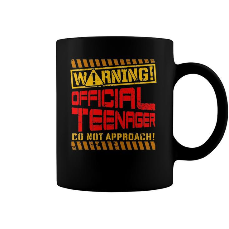 Warning Official Teenager Do Not Approach 13Th Birthday Coffee Mug