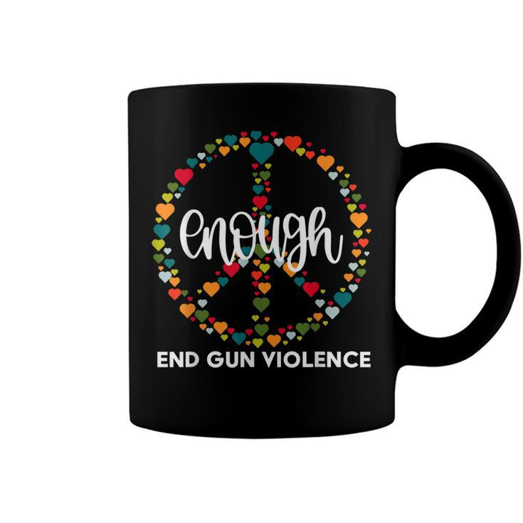 Wear Orange Peace Sign Enough End Gun Violence  Coffee Mug